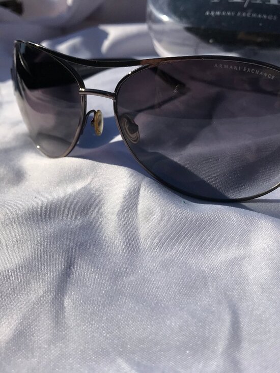 Y2K Armani Exchange Purple Aviator Style Glasses
